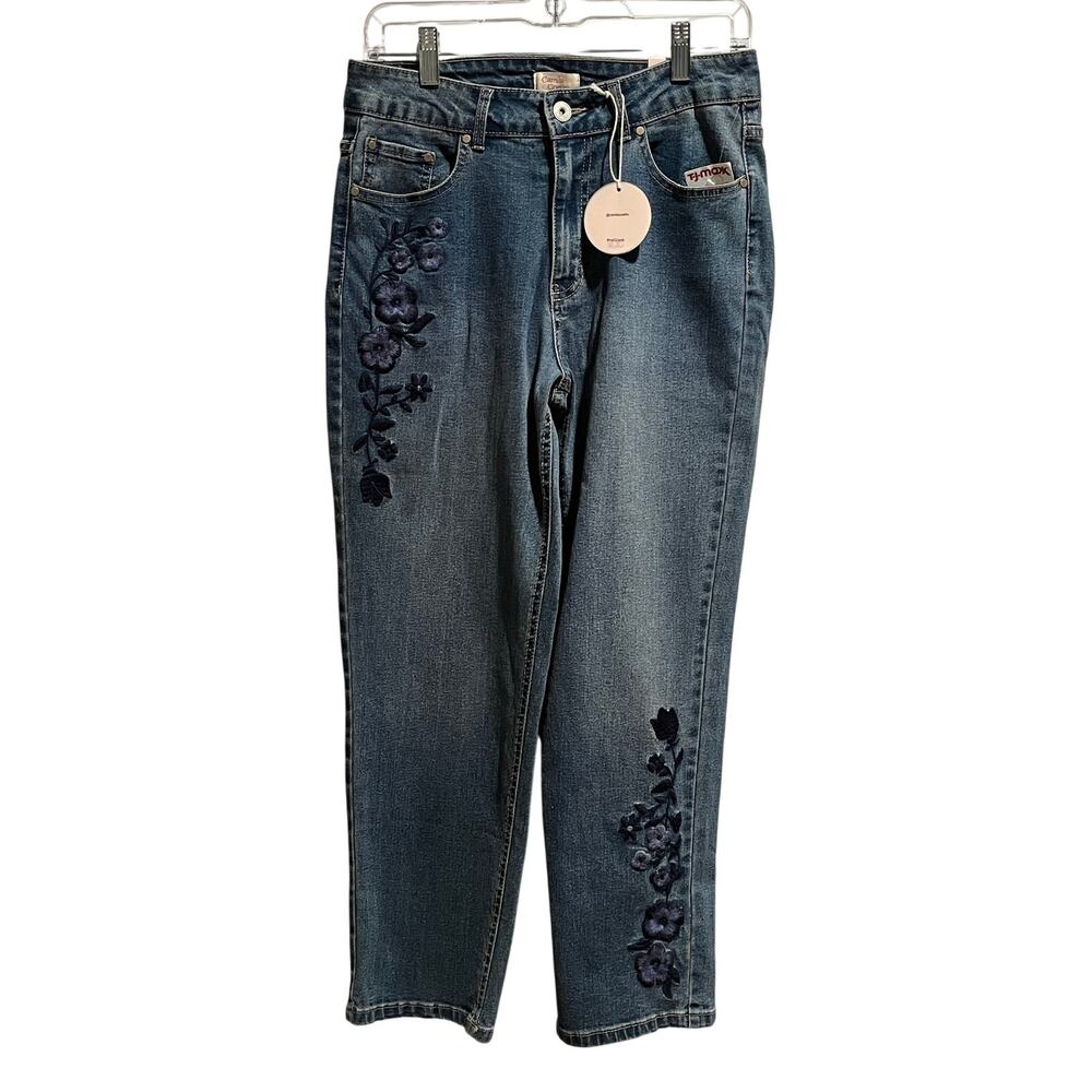 Camila Coelho Jean Womens Size 6 Embroidered New With Tags